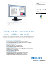 Philips 220BW8ES/00 Product Datasheet
