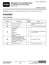 Toro Backhoe Fit-Up Kit, TX 1000 Compact Tool Carrier Installatie gids