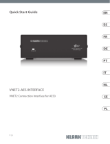 Klark Teknik VNET2-AES INTERFACE VNET2 Connection Interface for AES3 Gebruikershandleiding
