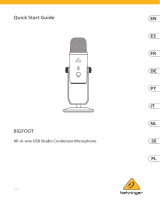 Behringer BIGFOOT All-in-one USB Studio Condenser Microphone Gebruikershandleiding