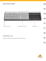 Behringer EURORACK 104 Compact and Sturdy 104 HP Eurorack Skiff Case Gebruikershandleiding