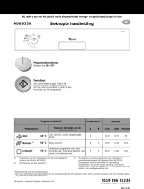 Whirlpool ADG 6330 AV Program Chart