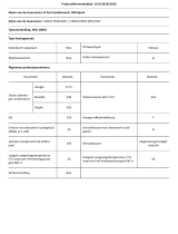 Whirlpool ARG 18081 Product Information Sheet