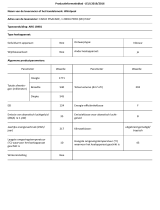 Whirlpool ARG 18481 Product Information Sheet