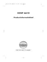 KitchenAid KOSP 6610/IX Program Chart