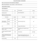 Whirlpool KCBWX 45600 Product Information Sheet