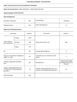 Whirlpool B TNF 5323 OX 3 Product Information Sheet