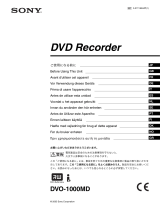 Sony DVO-1000MD Handleiding