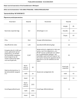 Whirlpool W6 W945WB EE Product Information Sheet