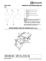 Bauknecht ETII 6740 NE Program Chart