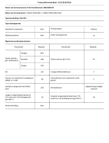 Bauknecht GSU 8F1 Product Information Sheet