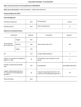 Bauknecht KSU 8GF1 Product Information Sheet