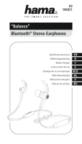 Hama 184021 Balance Bluetooth Stereo Earphones de handleiding