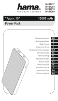 Hama 00187257 Fabric 10 10000mAh Power Pack de handleiding