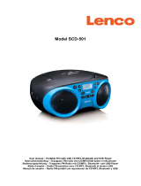 Lenco SCD-501BU Portable FM Radio CD-USB player de handleiding