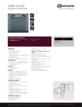 Bauknecht GMX 51405 Product data sheet