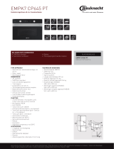 Bauknecht EMPK7 CP645 PT Product data sheet