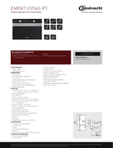Bauknecht EMEK7 CP545 PT Product data sheet