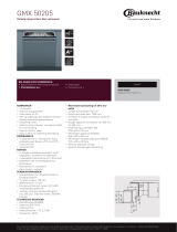 Bauknecht GMX 50205 Product data sheet