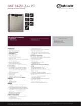 Bauknecht GSF 81454 A++ PT Product data sheet