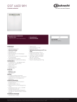 Bauknecht GSF 6600 WH Product data sheet