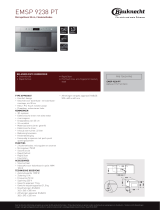 Bauknecht EMSP 9238 PT Product data sheet