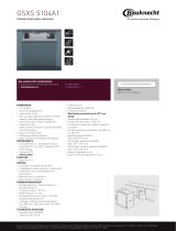 Bauknecht GSXS 5104A1 Product data sheet