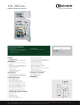 Bauknecht KDI 2804/A+ Product data sheet
