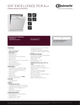 Bauknecht GSF Excellence PCR A++ Product data sheet
