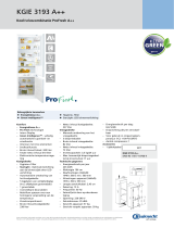 Bauknecht KGIE 3193 A++ Product data sheet