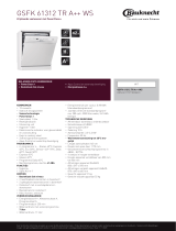 Bauknecht GSFK 61312 TR A++ WS Product data sheet
