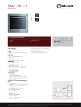 Bauknecht BMV 8200 PT Product data sheet