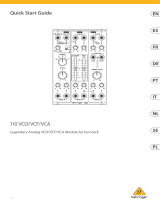 Behringer 110 VCO/VCF/VCA Gebruikershandleiding