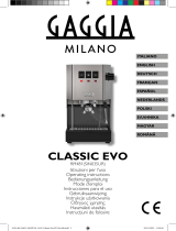 Gaggia SIN035UR Classic EVO Semi Automatic Espresso Machine Handleiding
