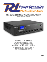 Power Dynamics 952.080 PPA Series 100V Mixer-Amplifier USB/MP3/BT Handleiding