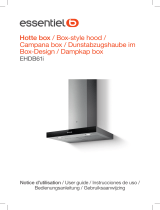 ESSENTIAL EHDB61i Box Style Hood Gebruikershandleiding