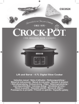 Crock-Pot CROCK POT CSC052X 4.7L Digital Slow Cooker Handleiding