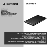 Gembird EE2-U3S-4 USB 3.0 2.5 Inch Slim Enclosure Brushed Aluminum Handleiding