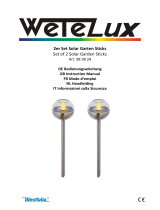 Wetelux 98 38 24 Set of 2 Solar Garden Sticks Handleiding