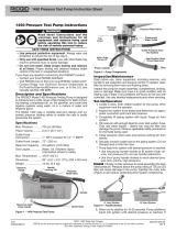 RIDGID Bomba para pruebas de presión 1450 Instruction Sheet