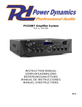 Power Dynamics 953.030 PV220BT Amplifier System Handleiding