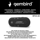 Gembird BTCC-03 Multipoint Bluetooth Carkit Handleiding