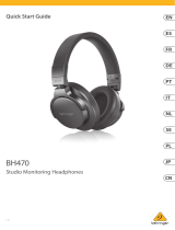 Behringer BH470 Studio Monitoring Headphones Gebruikershandleiding
