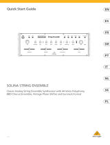 Behringer SOLINA STRING ENSEMBLE Snelstartgids