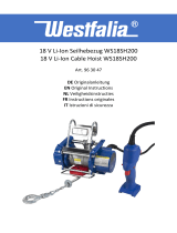 Westfalia WS18SH200 Li-Ion Cable Hoist Handleiding