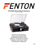 Fenton RP175DW Record Player Darkwood Handleiding