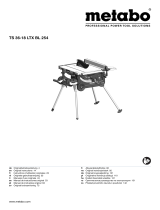 Metabo TS 36-18 LTX BL 254 Cordless Table Saw Handleiding