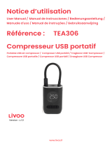Livoo TEA306 Portable USB Air Compressor Air Pump Handleiding