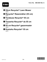 Toro 55 cm Recycler Self Propelled Petrol Lawn Mower 21771 Handleiding