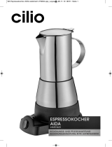 Cilio Elektro Espressokocher AIDA 6 Tassen, Edelstahl, Cilio 273694 Handleiding